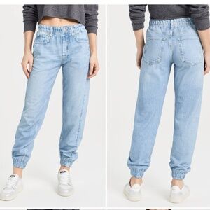 NWT rag & bone Miramar Kacy Jogger Size Small - Faux Denim Sweatpant Jeans